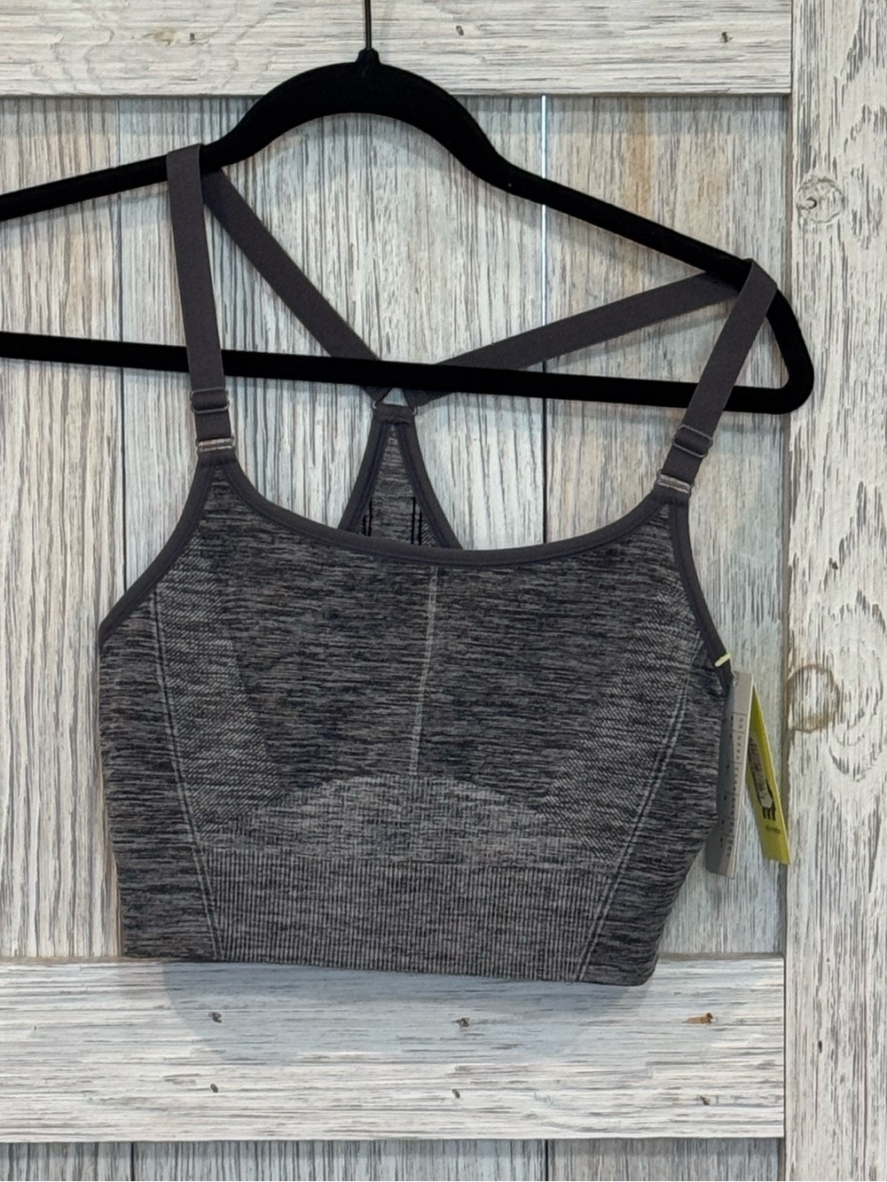 All in Motion Gray and Black Sports Bra Sz L